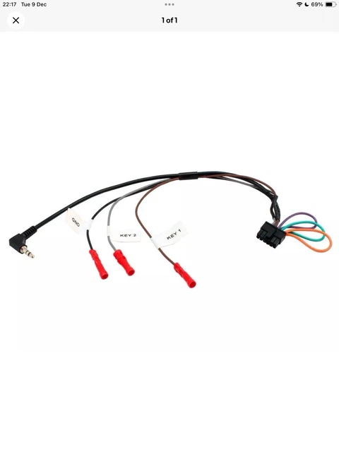 Alfa Romeo 147 156 GT Steering Wheel Stalk Control Adaptor Lead CTSAR001.2