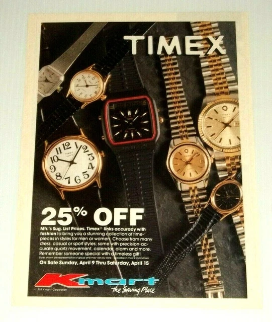 1989 PRINT AD Kmart Timex Watch Sale Vintage 80 s Advertisement 9.99 PicClick