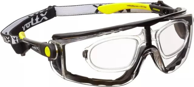 Voltx 'QUAD' 4 in 1, FULL LENS Reading Insert Safety Glasses (+2.0 Dioptre, CLEA