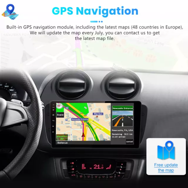 Pour Seat Ibiza 6J Android 12.0 1+32G Car Radio Stereo GPS Sat Nav WIFI DAB+ USB 3