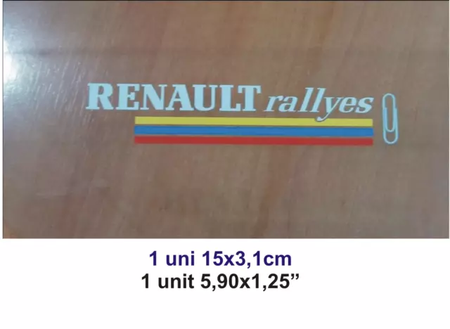 Sticker Vinilo Decal Vinyl Aufkleber Autocollant Renault Rallyes Rally Rallye