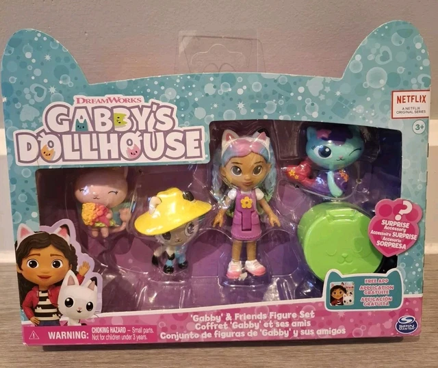 DREAMWORKS GABBY'S DOLLHOUSE Friends Set with Rainbow Gabby Doll ...