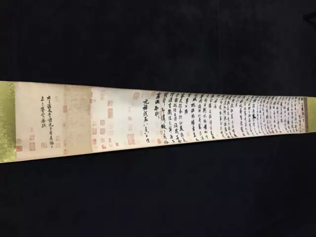 Chinese Antique Long painting scroll cursive calligraphy by Mi Fu米芾