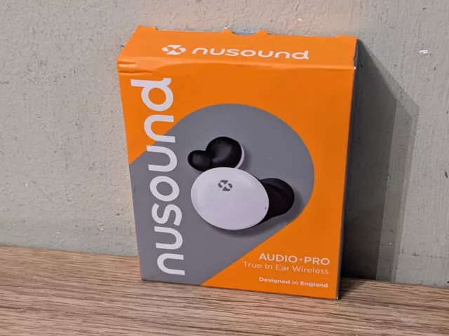 Nusound Audio Pro true wireless in-ear headphones earbuds (white)