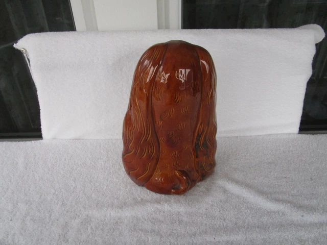 Lovely + Large~[ 10" Tall ] Ceramic Brown Puppy Dog Figurine~~2 Pounds!!! 3