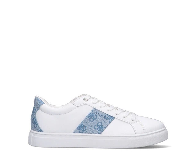 SCARPE GUESS DONNA Sneakers Trendy BIANCO PU FL7TODELE12 WHBLU WHB