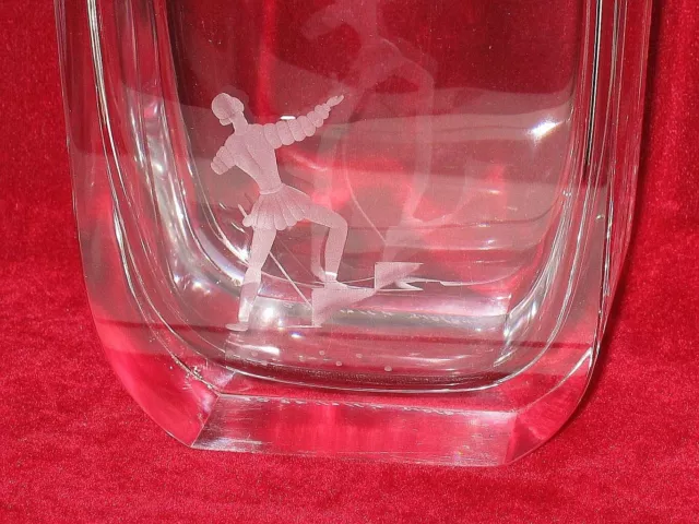 Orrefors Crystal Vase, Engraved Scene Romeo & Juliet. Niels Landberg 2