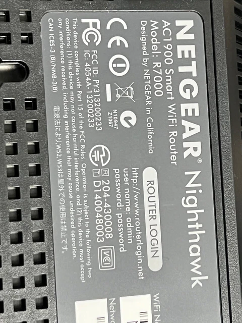 Netgear NightHawk AC1900 R7000 Nighthawk router WiFi intelligente 8