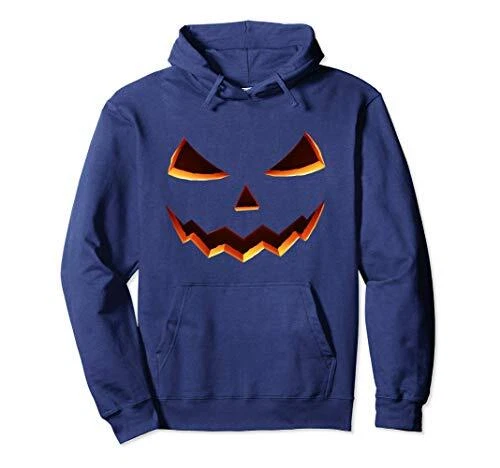 9474132-Costume di Halloween con Faccia da Zucca Felpa con Cappuccio