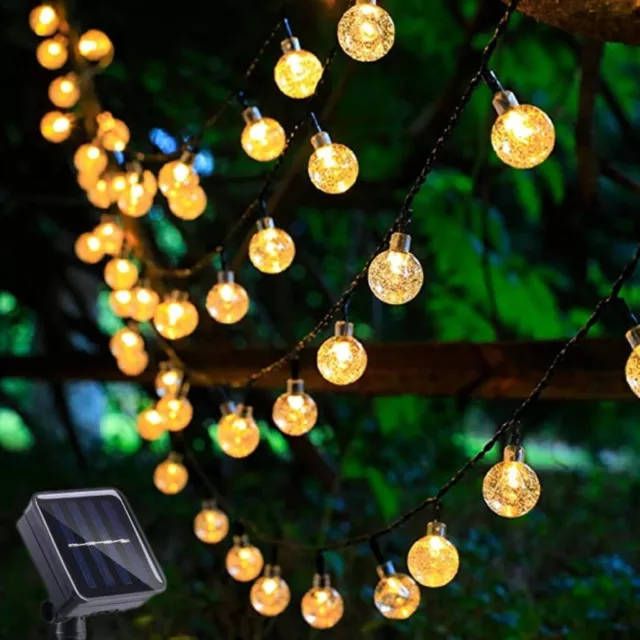 NOVEDEN 100 Light Bulb Solar String Light (Warm Light)