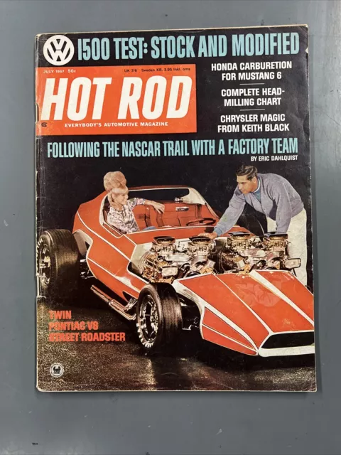 Hot Rod Magazine July 1967 Vintage Custom Racing Muscle VW Astro Street Roadster