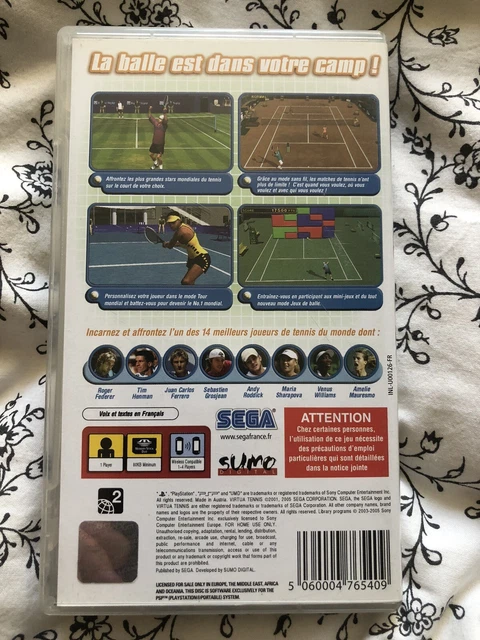Virtua Tennis World Tour Sony Psp Complet Français 3