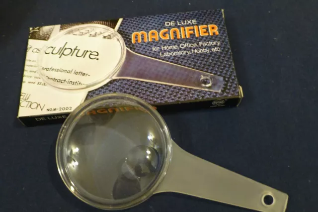 De Luxe Double lens magnifier  Power x2 and x5 magnification 75mm dia NEW in box