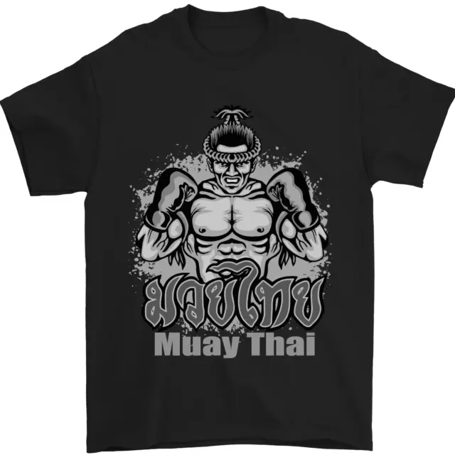 Muay Thai Boxe Mma Arti Marziali Kick Uomo T-Shirt 100% Cotone