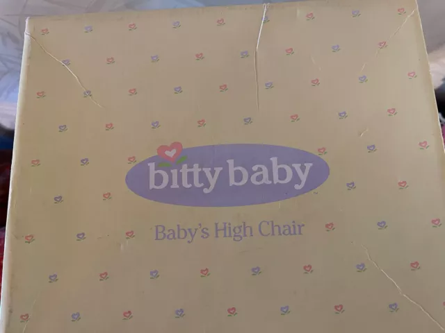 American Girl Bitty Baby Doll BABY’s HIGHCHAIR - Empty BOX w Lid Only BHCR Wear