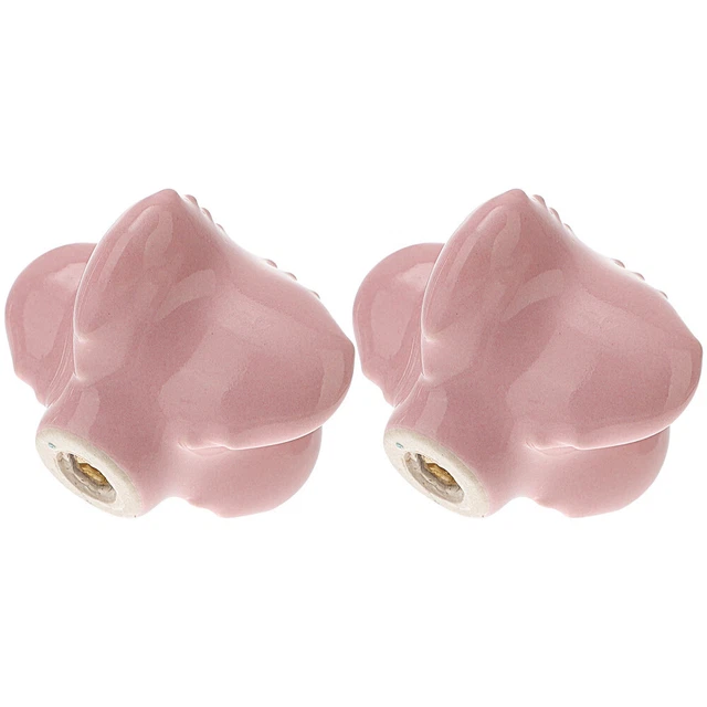 2 Pcs Ceramic Cabinet Knob Ceramic Pulls Knobs White Vanity Tray Cupboard