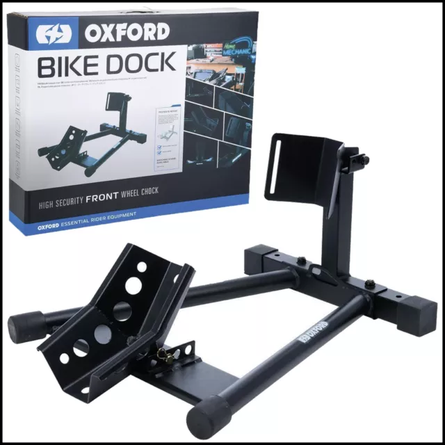 Oxford Bike Dock Motorcycle Wheel Chock Motorbike Front Paddock Stand OX288