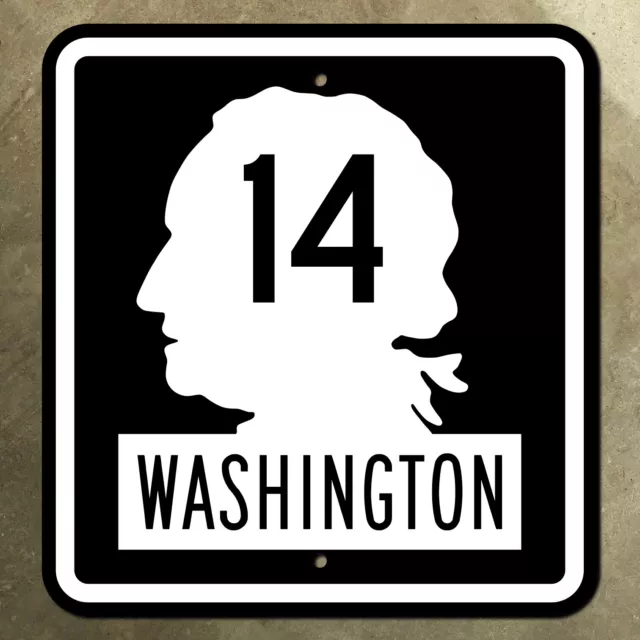 Washington state route 14 highway marker shield road sign 1954 11x12