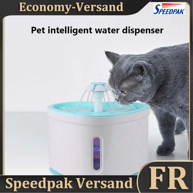 Heart Automatic Filter Dogs Water Dispenser LED Light Pet Accessories (Blue) Hot