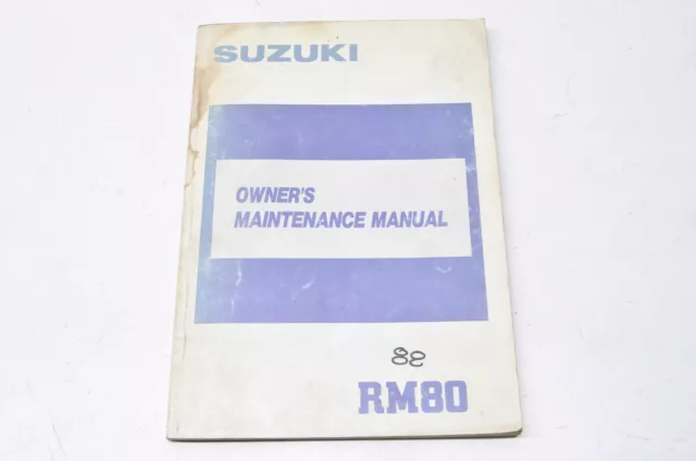 OEM Suzuki 99011-02B22-03A 1988 RM80 Owner's Maintenance Manual