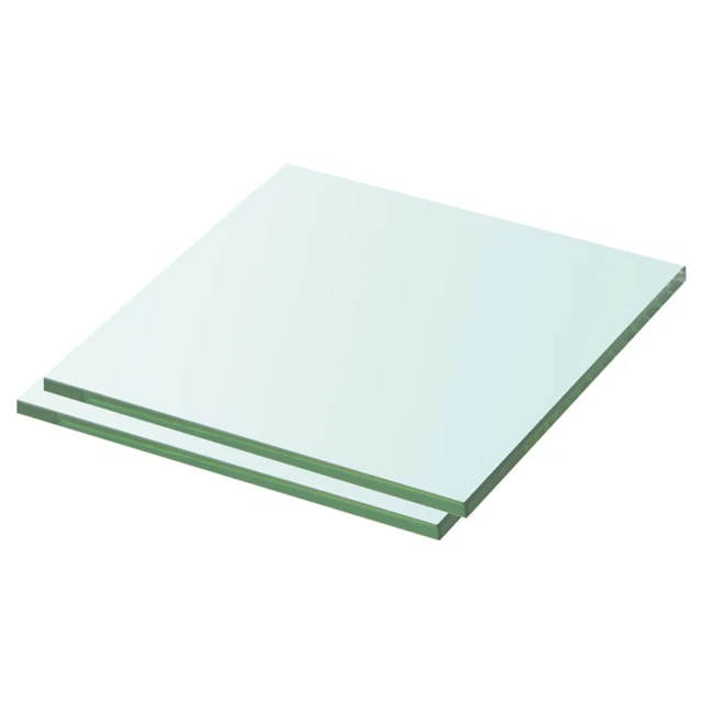 Mensole in Vetro Trasparente 2 pz 30x30  Q2L0