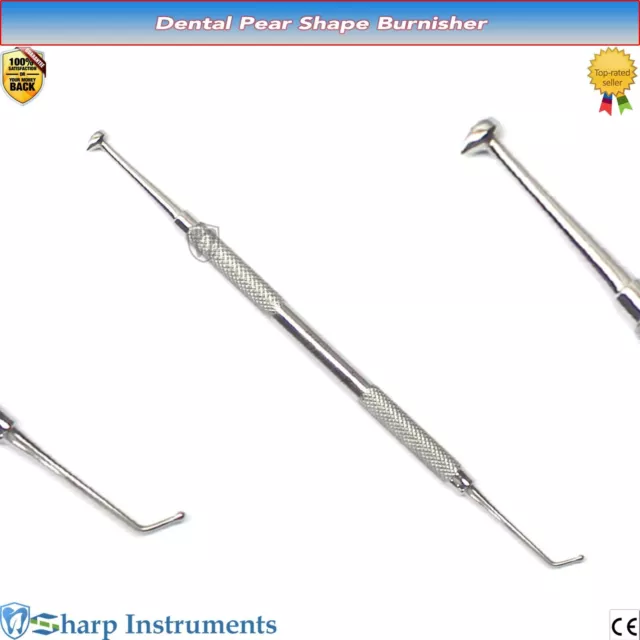 Dental Ball Burnisher Pear Shape Filling Lab Instruments Amalgam Stainless Steel