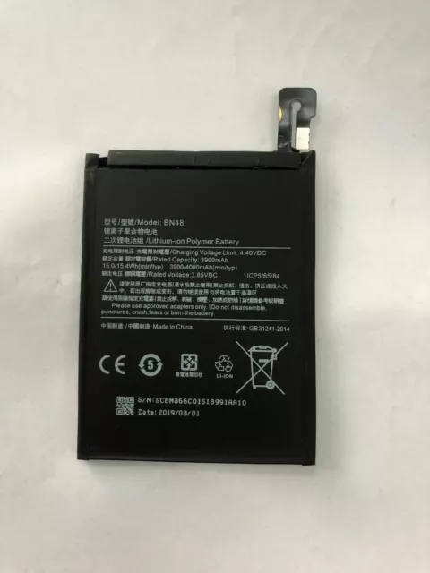 BATERIA / BATTERY ORIGINAL XIAOMI REDMI NOTE 6 PRO / NOTE 6 BN48 3900mAh