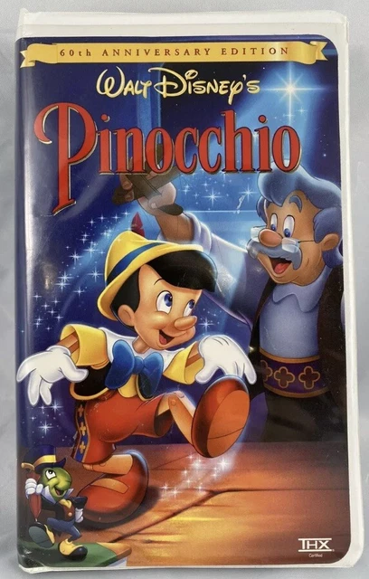 Pinocchio (VHS, 1999, 60th Anniversary Edition) LIKE NEW  Walt Disney Movie