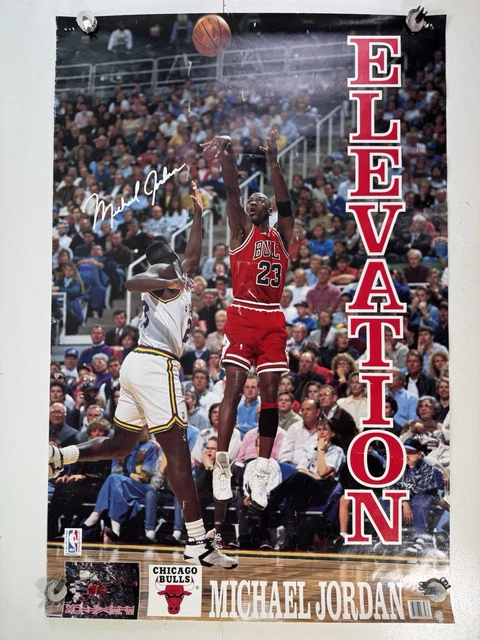 VINTAGE 90S CHICAGO Bulls Poster 16x20 NBA Micheal Jordan