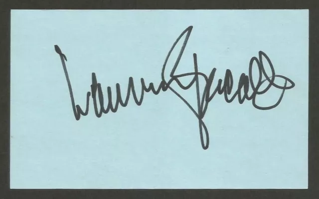 Laura Bacall signed card