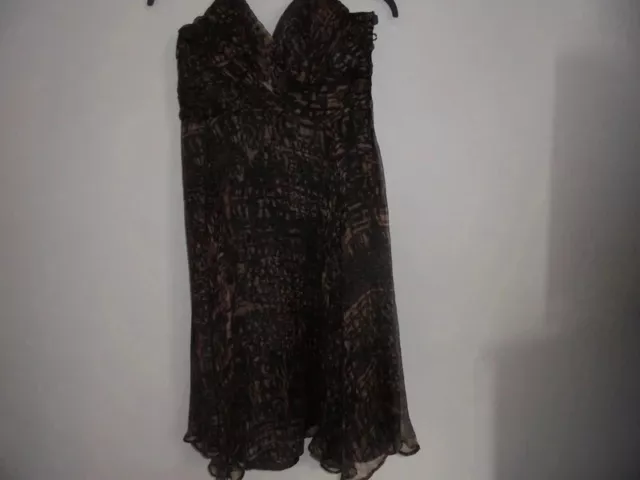 magnifique robe zara 100% soie t 40 tres peu portée /