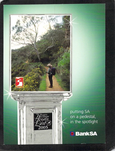 S0220 South Australia Bank SA 2005 Heritage Icons Heysen Trail postcard