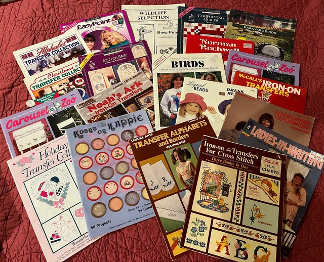 Iron-On Transfers-20 Booklets - Norman Rockwell, Holidays, Noah's Ark & MORE