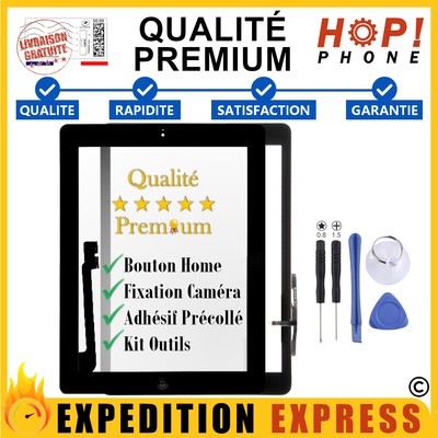 Ecran Lcd Vitre Tactile Complet Ipad 5 4 3 2 Noir/Blanc  + Outils