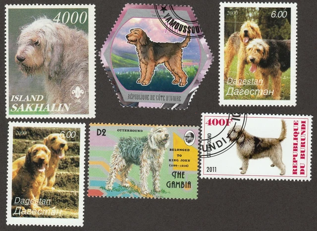 OTTERHOUND  ** Int'l Postage Stamp Art Collection ** Great Gift Idea **