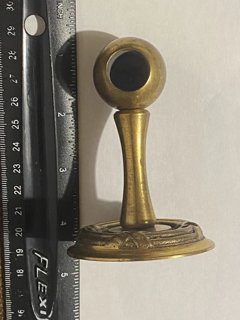 Vintage Beautiful Ornate Heavy Brass Mount Towel Bar Or Curtain Rod - Hardware 3