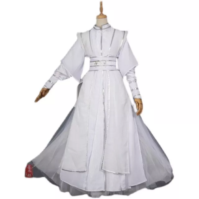 Men Hanfu White Dress Chinese Style Cosplay Party Costume Performance Clothes