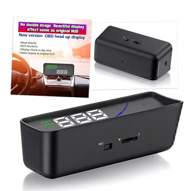 P9 3.6" Car HUD HD Head Up Display OBDII OBD2 Smart Digital Meter Plug & Play UK