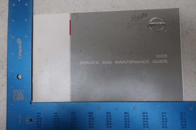 2005 05 Nissan Maintenance Repair Service Book Log Owner's Manual Supplement S5