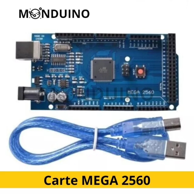 CARTE MEGA 2560 R3 Board Atmega2560 CH340G avec ou sans Câble