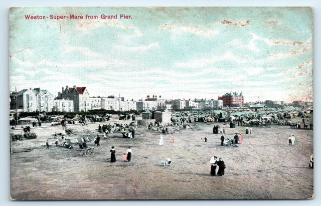 POSTCARD WESTON SUPER MARE FROM GRAND PIER Circa 1905-10