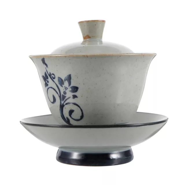 Loose Leaf Tea Cup Porcelain Gongfu Lid Sancai Gaiwan with Tray