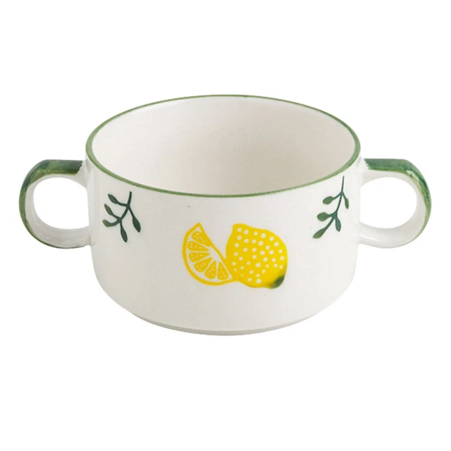 Ciotola Zuppa In Ceramica Blu Con Manico Termico - 591ml Per Microonde - Foto 7