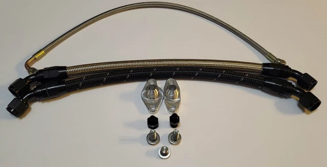 PartLord 2JZ-GTE - Single Turbo Oil Line Kit - For BorgWarner S300 Series Turbo