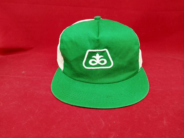 Vintage Pioneer Seed Feed Hat Green Mesh Snap Back Hat USA made