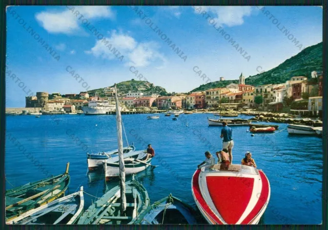 Grosseto Isola del Giglio Barche Foto FG cartolina KB0781