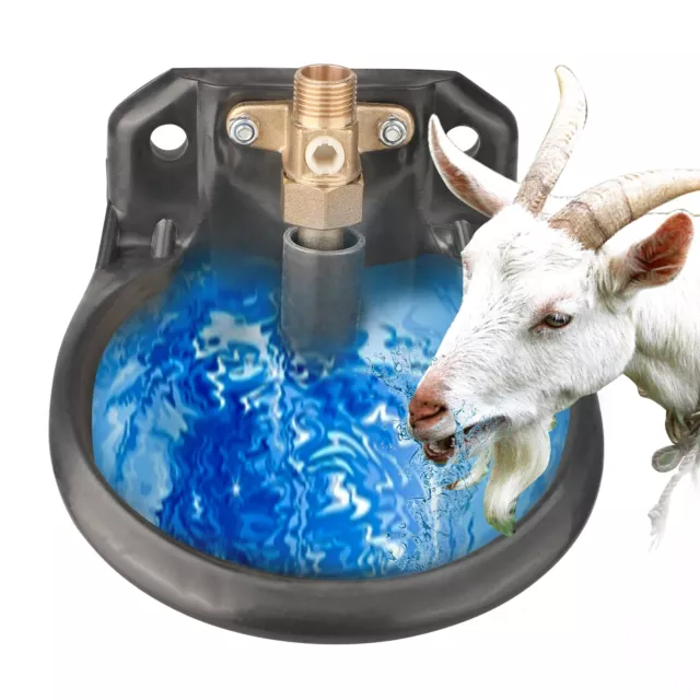 Goat Waterer Sheep Water Bowls Livestock Water Bowl with Copper Valve Autom...