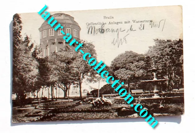 Carte Postale Roumanie - Braila, Chateau D'eau Fontaine, Wasserturm 1918 Romania