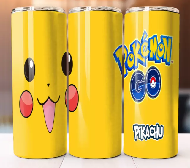 Vaso Pikachu Pokemon Go Personaje Anime 20 oz Taza Acero Inoxidable