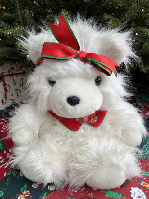 VINTAGE 1987 Dayton Hudson Original MS. Mrs Santa Bear plush stuffed WITH Bag